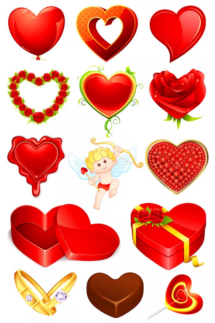 free vector Valentine39s day romantic elements 02 vector